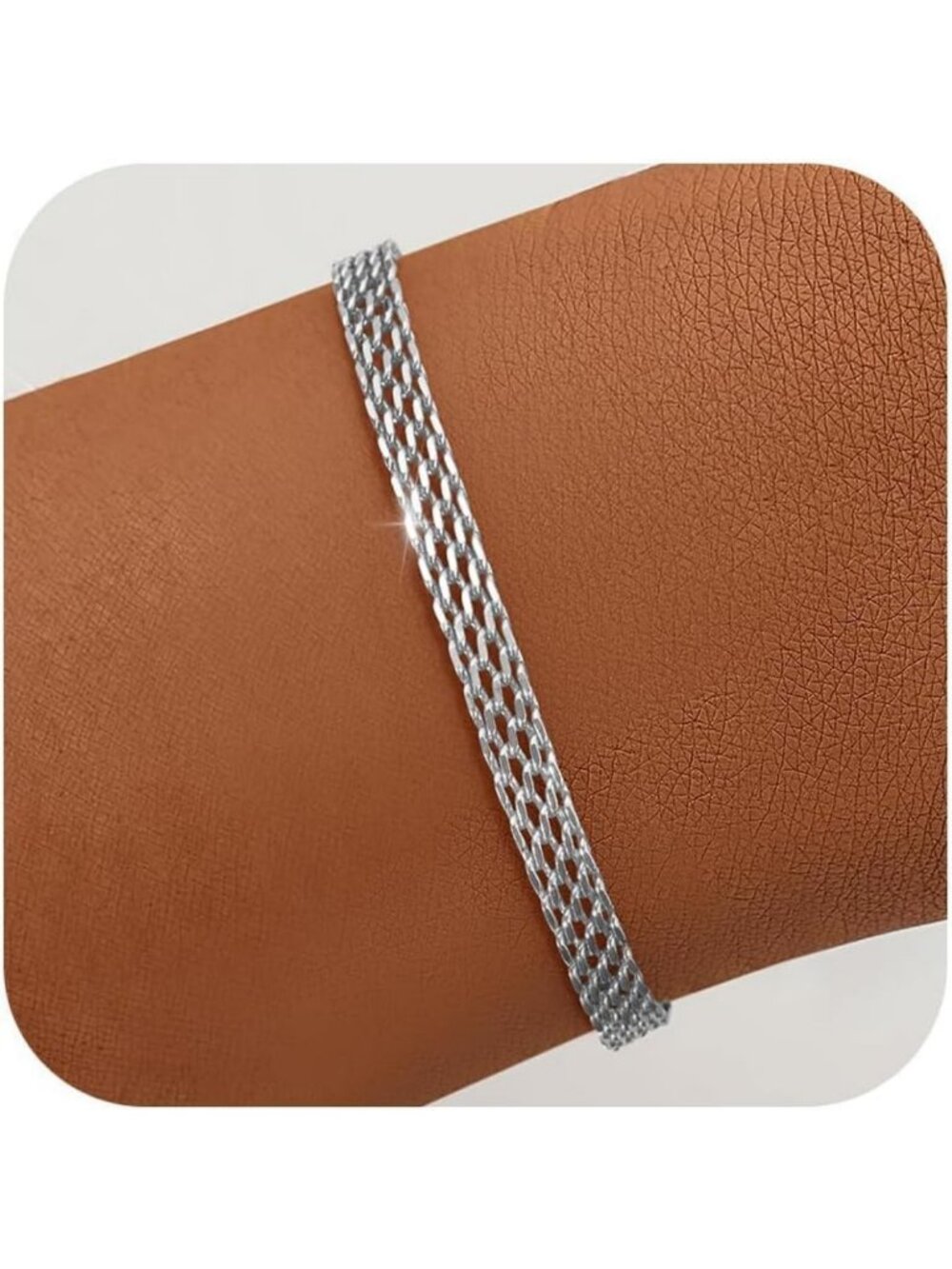 Elegant 925 Sterling Silver 5mm Mesh Bracelet for Women - Stylish & Versatile
